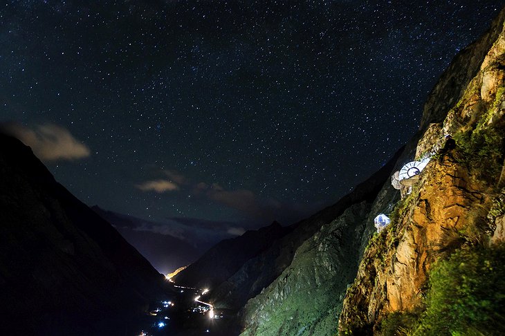 Starry night in the Sacred Valley of Cusco, Peru