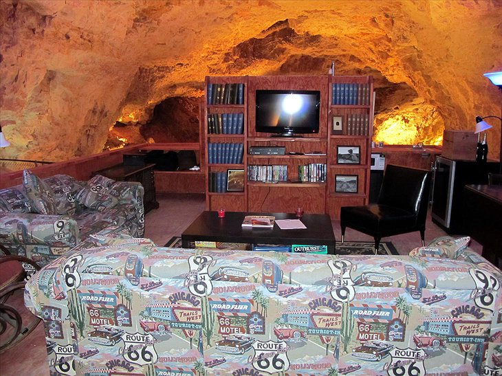 Grand Canyon Caverns Cave Room with TV