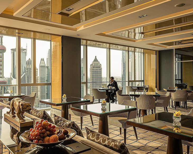 Regent Shanghai Pudong restaurant with city views