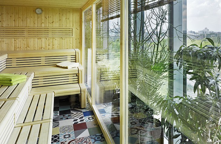 25Hours Bikini Hotel Berlin sauna with panoramic city views