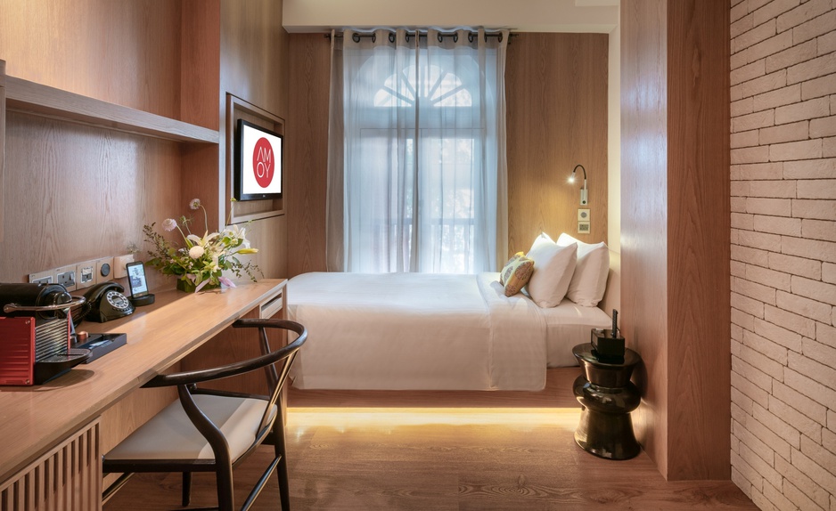 AMOY Hotel Cozy Single Room Bed