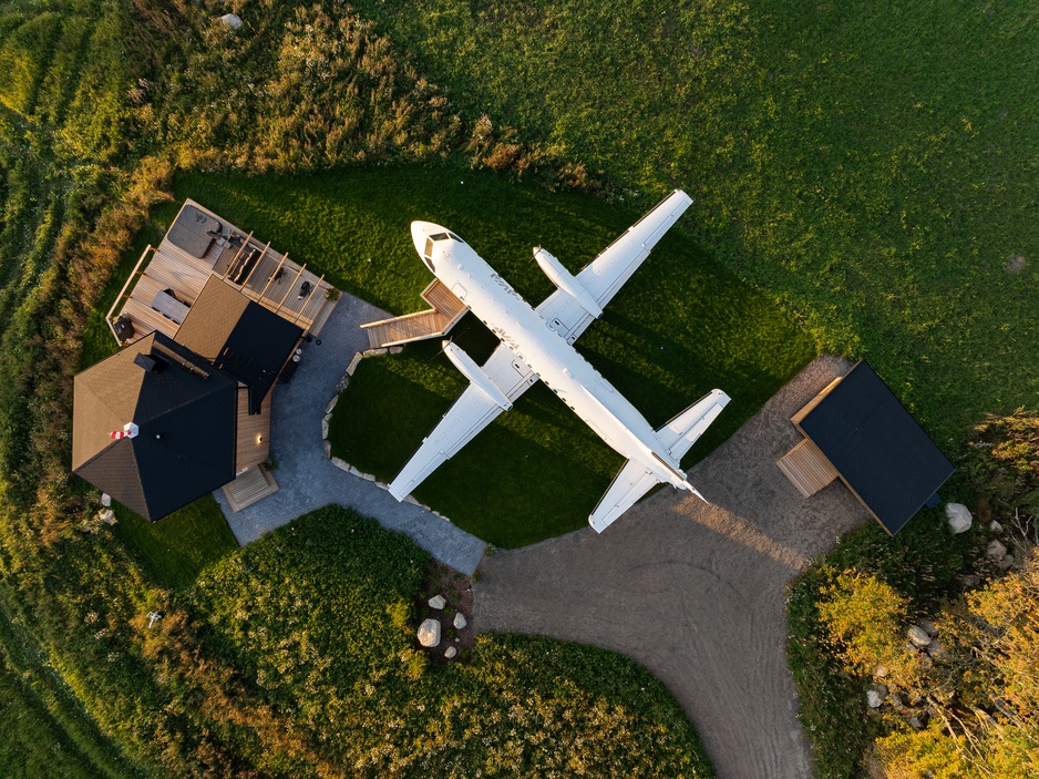 Ilmatar Airplane Lodge - Saab 340B From Above