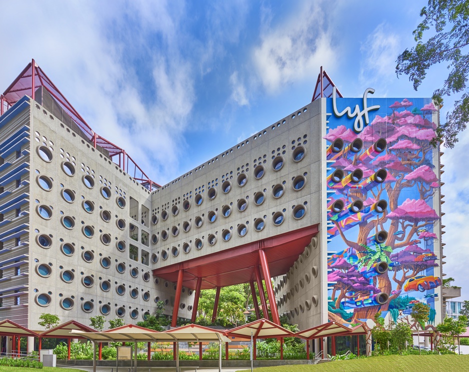 lyf one-north Singapore's Unique Architecture And Mural