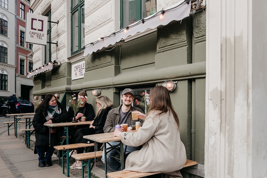 Capsule Hotel Copenhagen Terrace on the Street