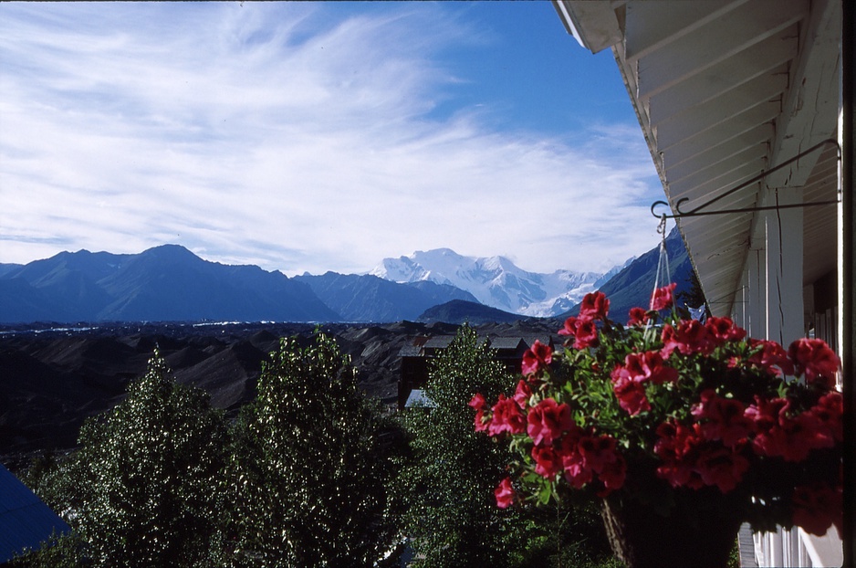 Kennicott Glacier Lodge Porch Panorama