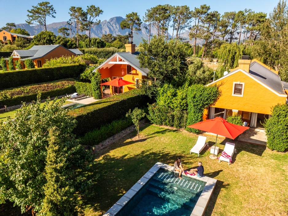 La Residence Vineyard Suite Villa with Pool Aerial