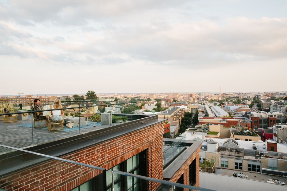The LINE Hotel DC Monument Master Suite's Rooftop Terrace View on Washington DC