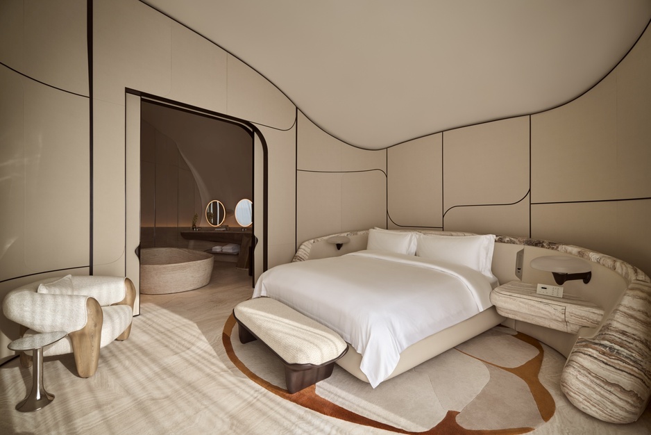 Shebara Resort - Three Bedroom Water Villa Bedroom