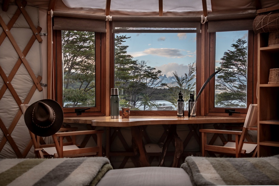 Patagonia Camp Family Yurt Living Room Nature View