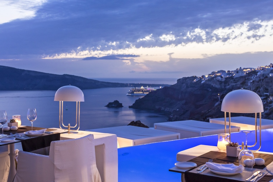 Anthos Restaurant Santorini view