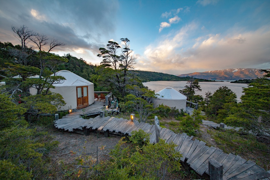 Patagonia Camp Yurts Wooden Pathway