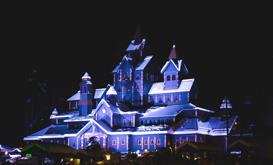 The Fairy Tale Castle at the Hunderfossen Winter Park