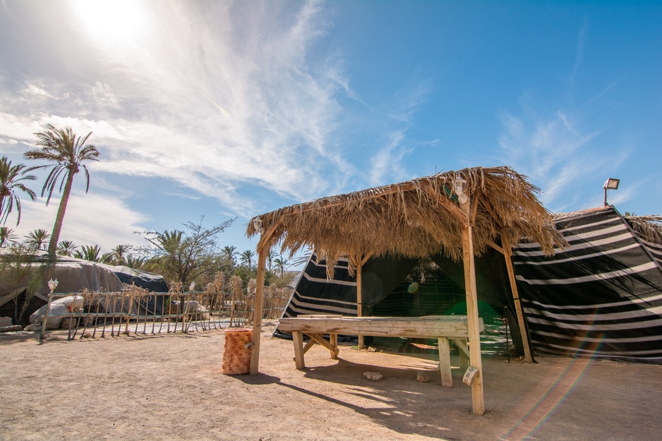 Kfar Hanokdim glamping-style sukkot (desert huts)