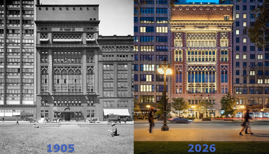 Chicago Athletic Association Building Over the Years 1905 to 2026