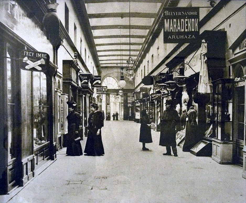 The historic passage inside the building