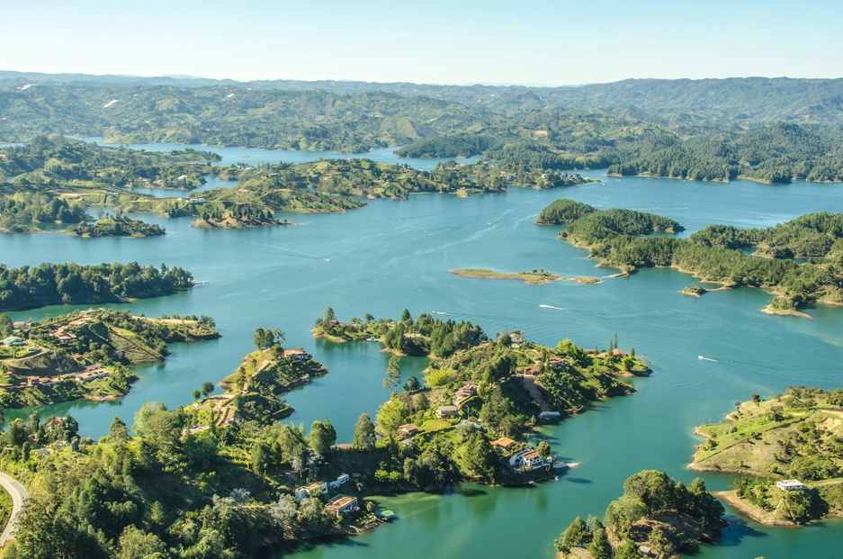 El Peñol-Guatapé Reservoir in Colombia