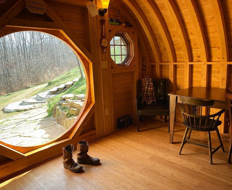 Forest Gully Farms Hobbit Hut Rounded Door