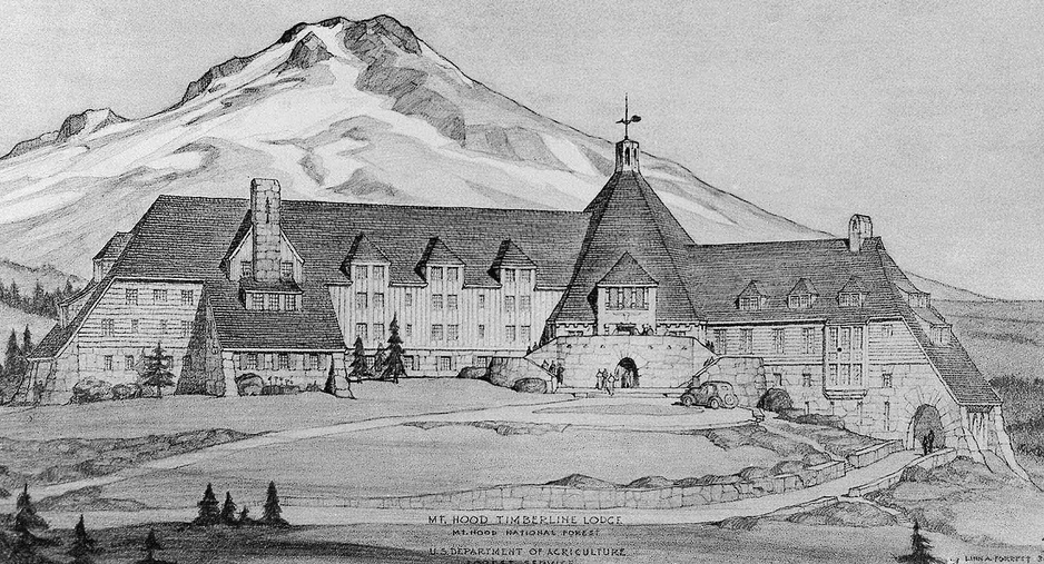 Timberline Lodge in 1937