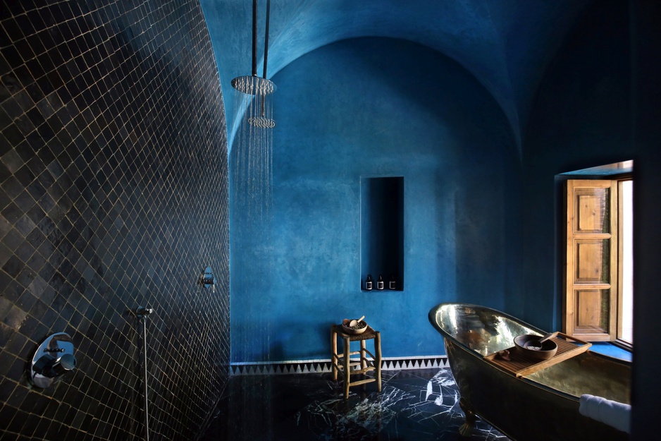 El Fenn Hotel Blue Bathroom