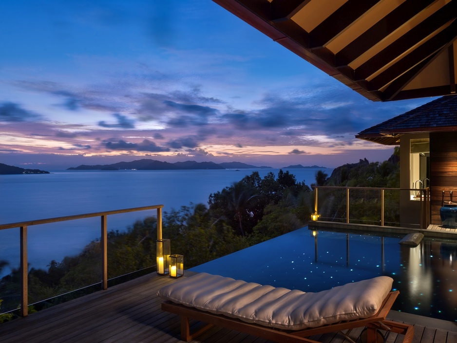 Six Senses Zil Pasyon Resort Signature Pool Villa Sunset