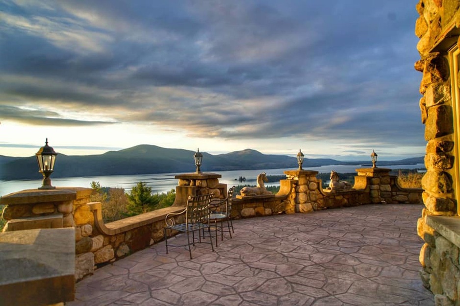 Highlands Castle - Terrace with Lake Views