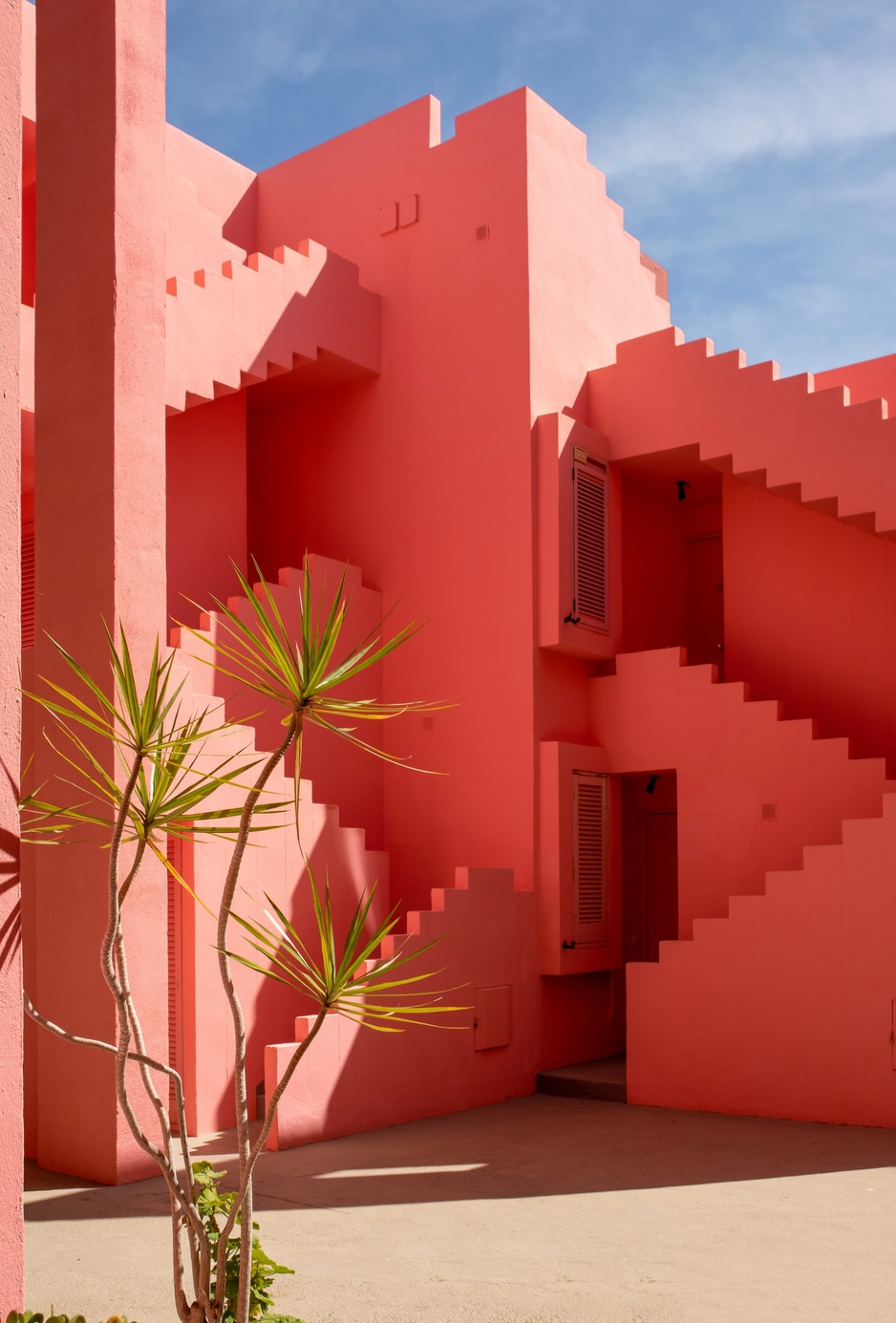 La Muralla Roja Orange Facade