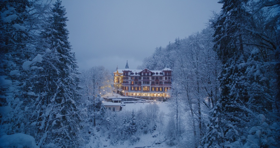 Grandhotel Giessbach in the Winter Snowland