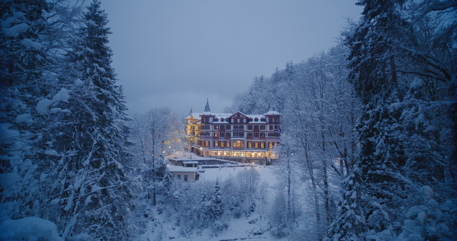 Grandhotel Giessbach in the Winter Snowland