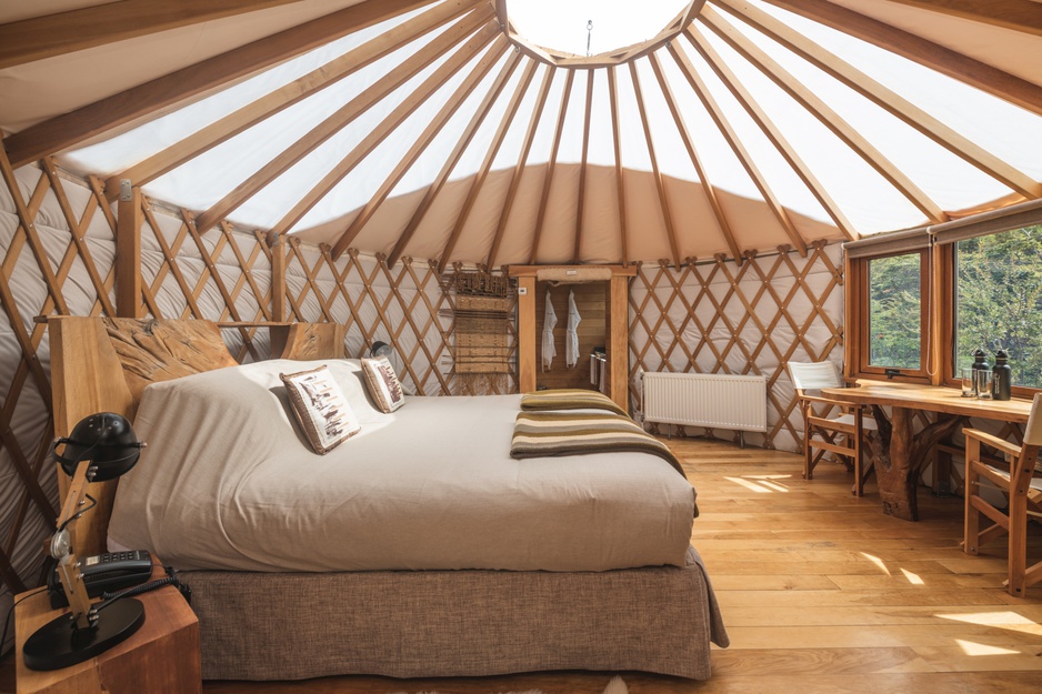 Patagonia Camp Deluxe Jacuzzi Yurt Interior