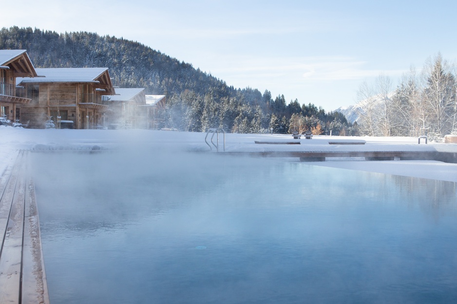 San Luis Retreat Pool And The Frozen Lake