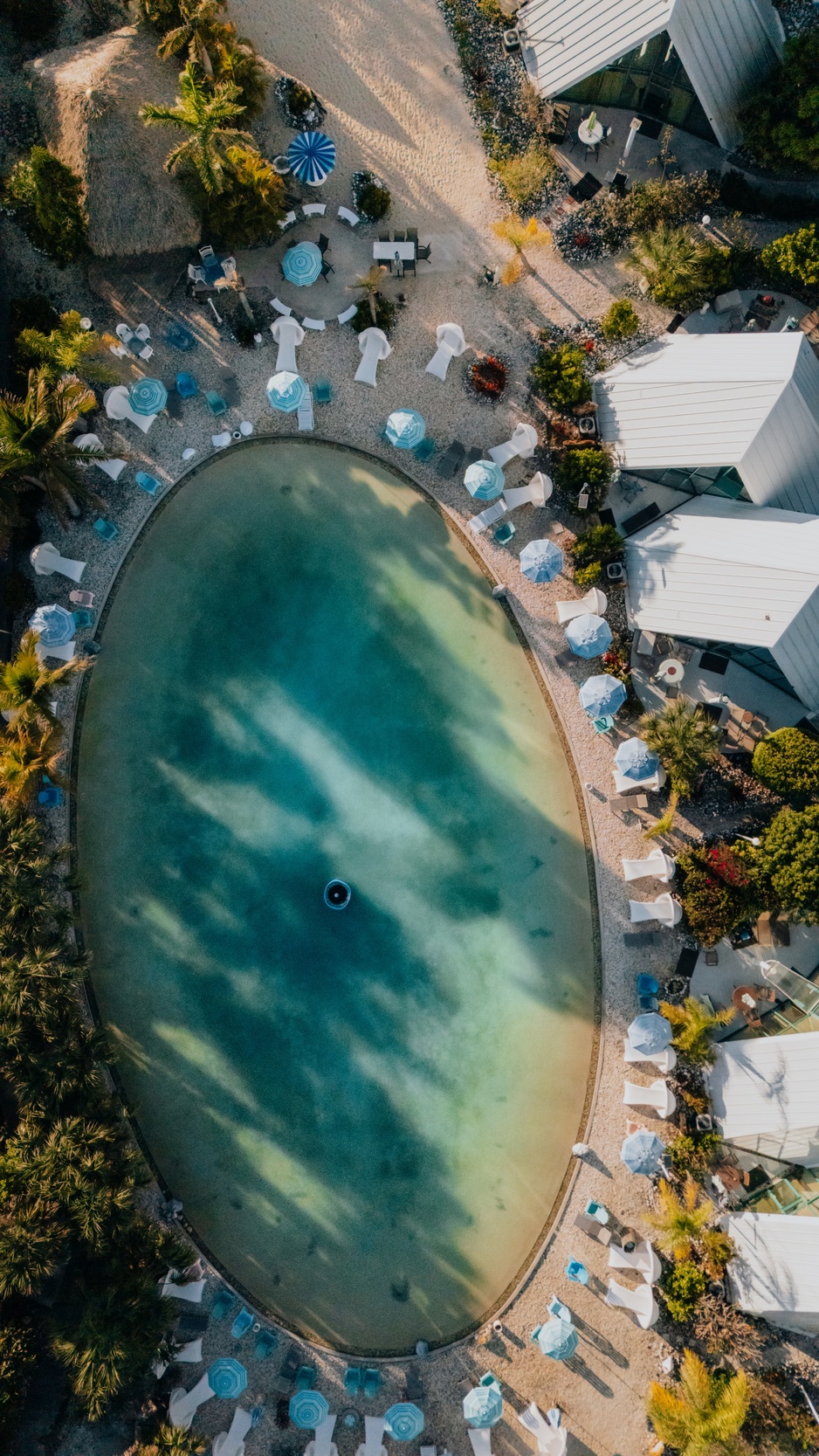 Pyramids in Florida Lake Aerial