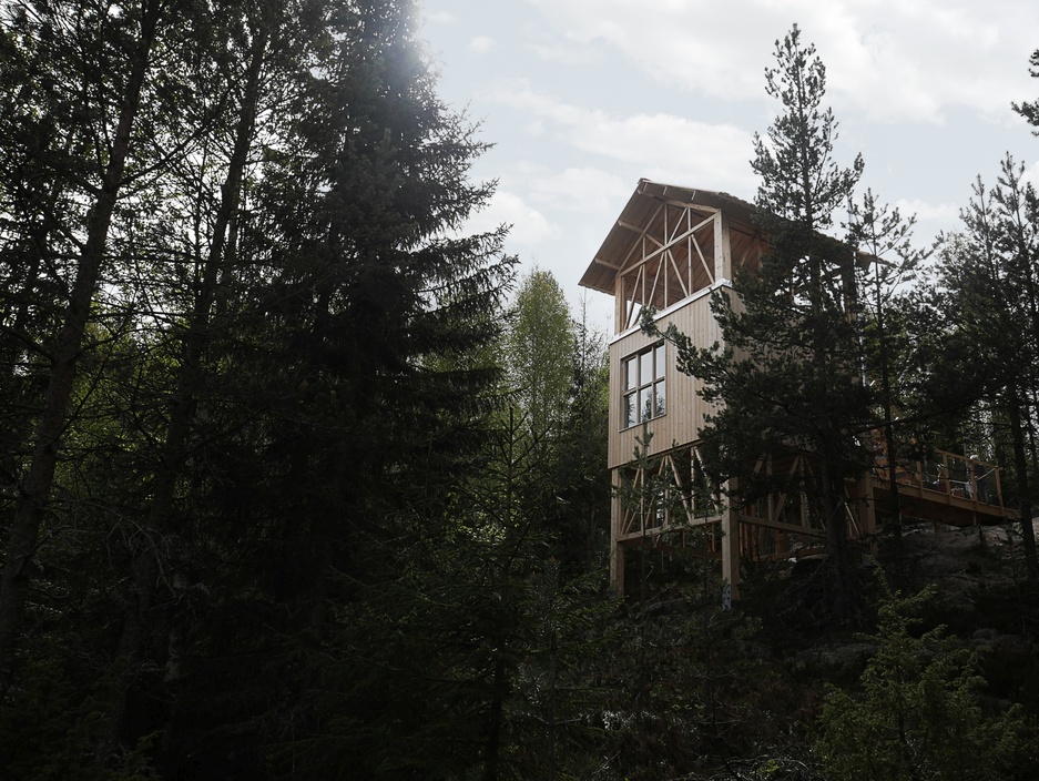 Bergaliv wooden hut in the forest