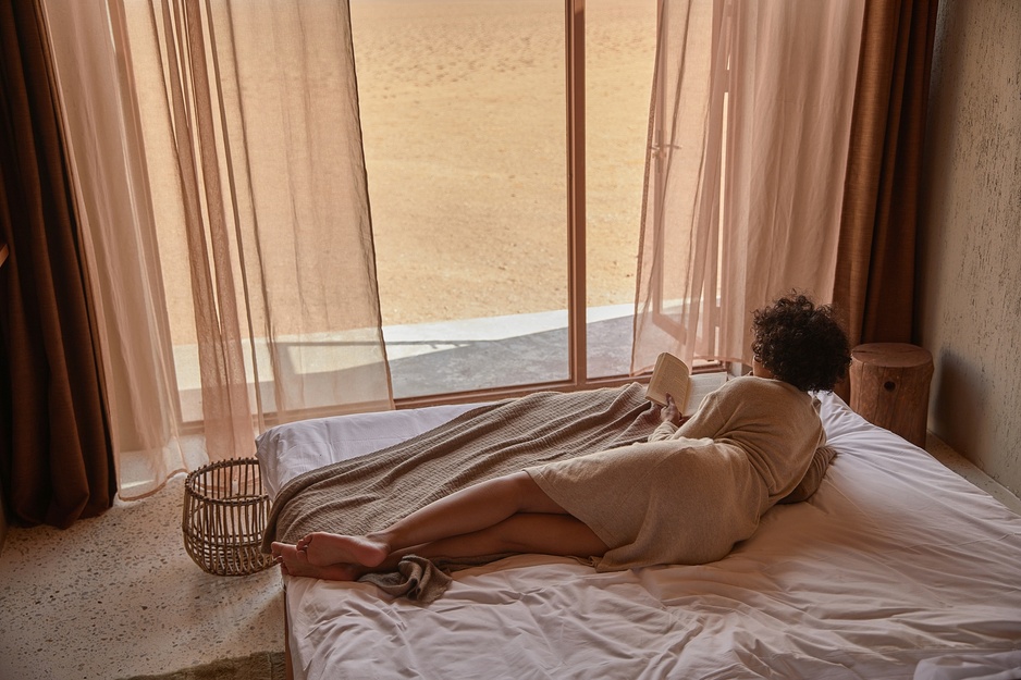 Gobi Caravanserai Room with a Girl on the Bed
