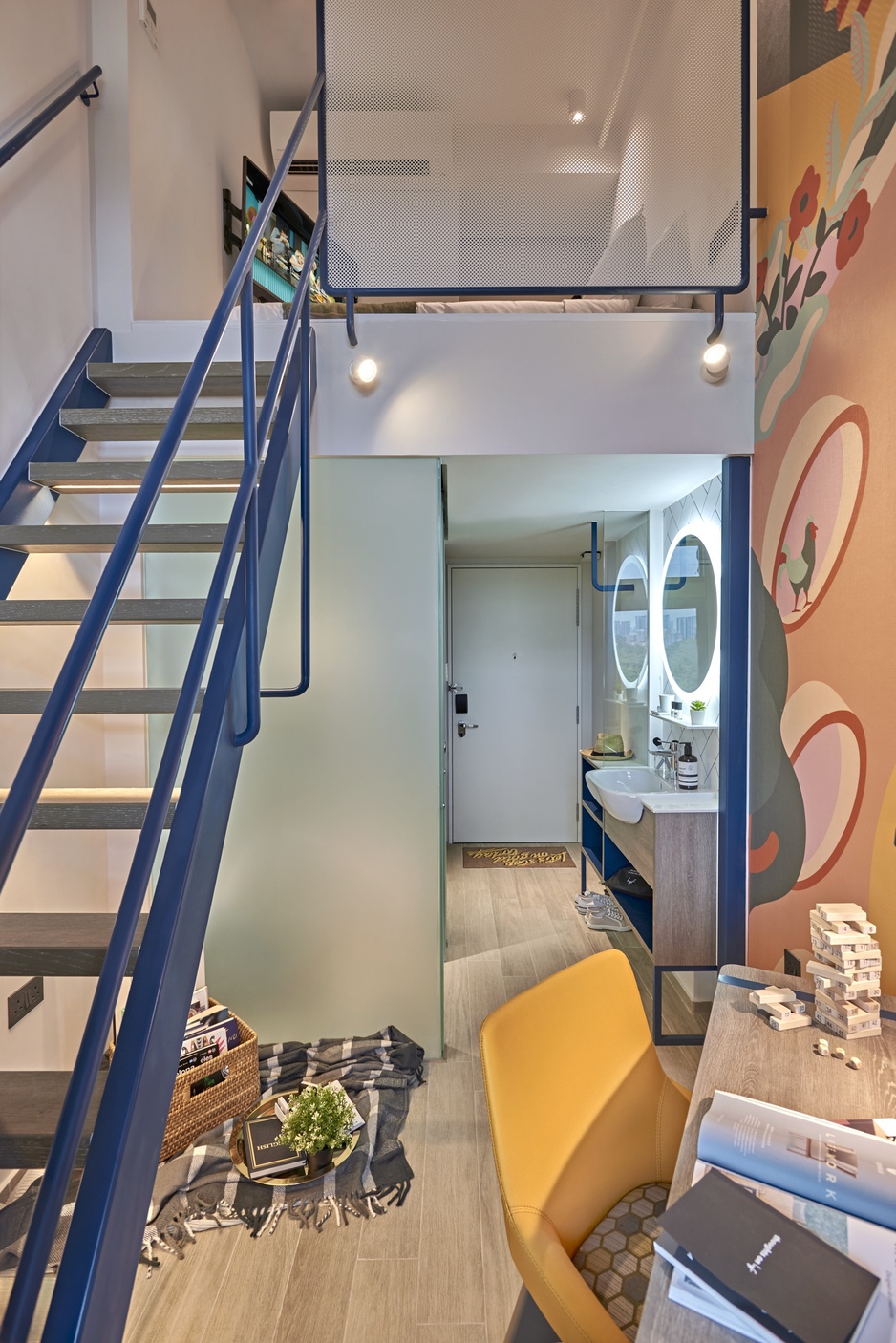lyf one-north Singapore Level Up Loft Overview Stairs