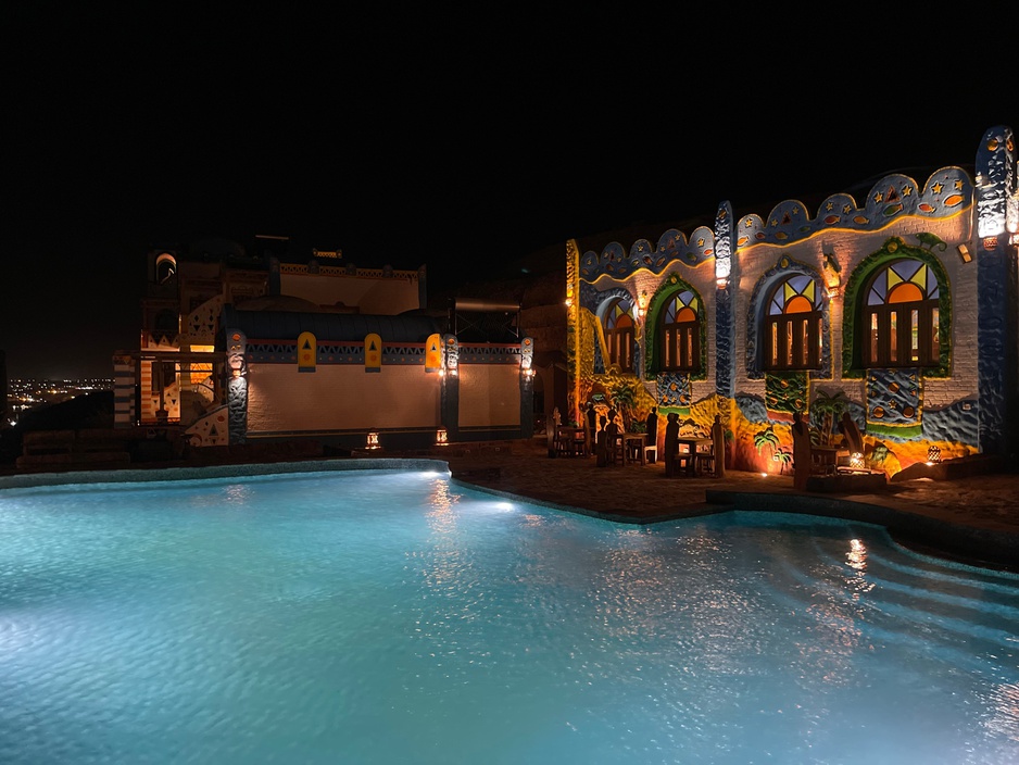 Kato Dool Wellness Resort Pool at Night