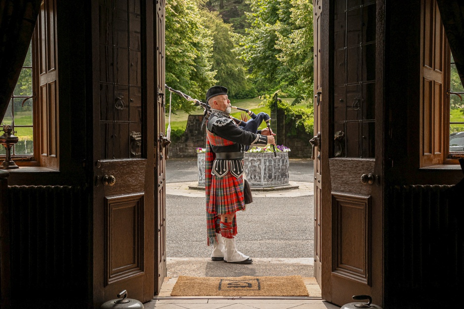 Glenapp Castle Scottish Piper