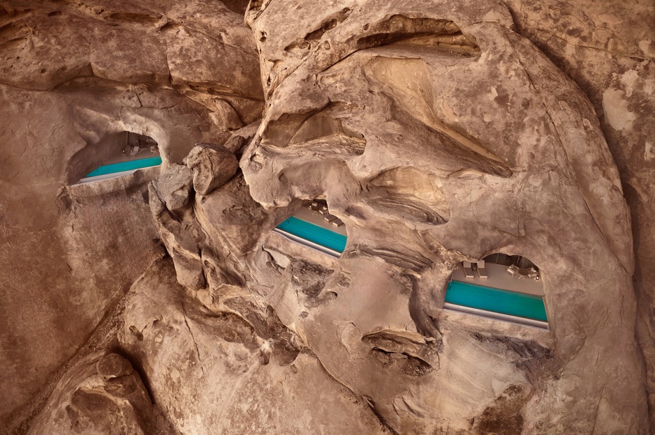 Desert Rock Resort Cave Villa Pools Aerial