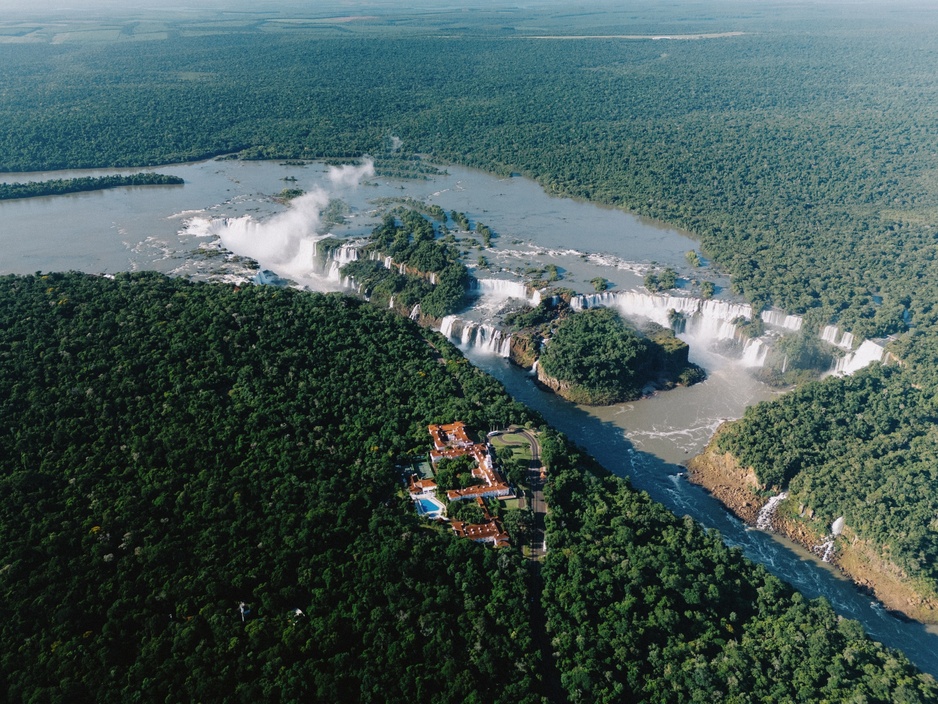 Hotel das Cataratas and the Iguassu Falls from Above