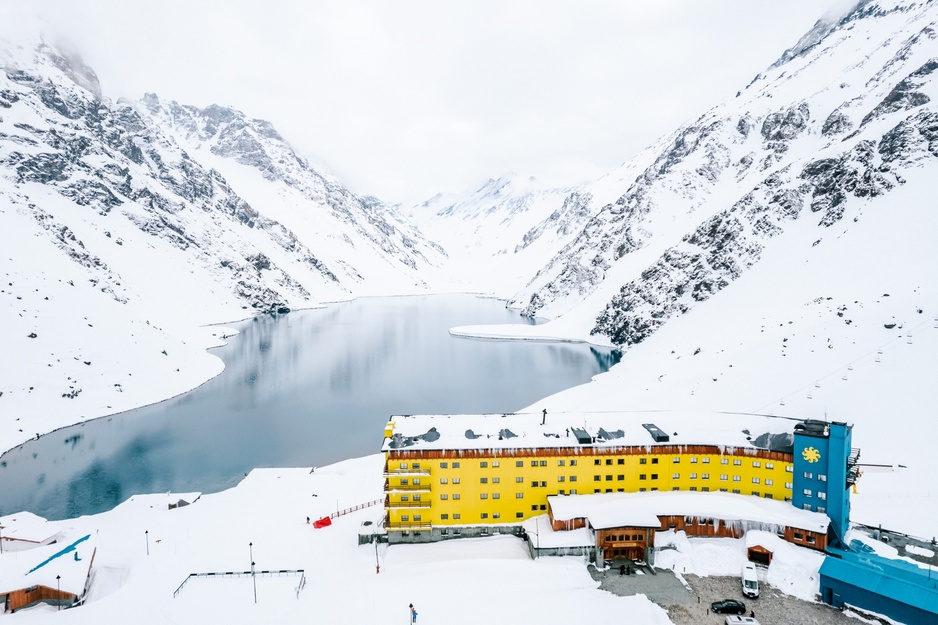 Hotel Portillo Chile - The Iconic Yellow Building by the Lake of the Inca