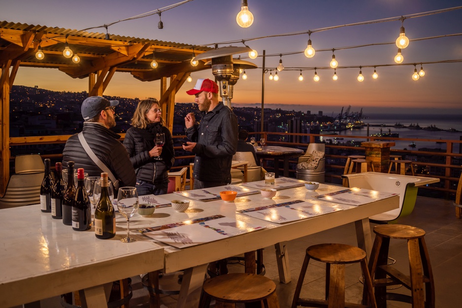 Winebox Valparaíso Hotel Rooftop Terrace Wine Tasting