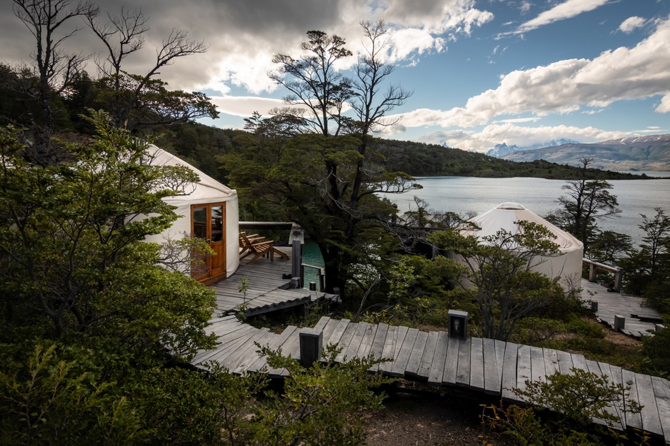 Patagonia Camp Deluxe Jacuzzi Yurt Exterior