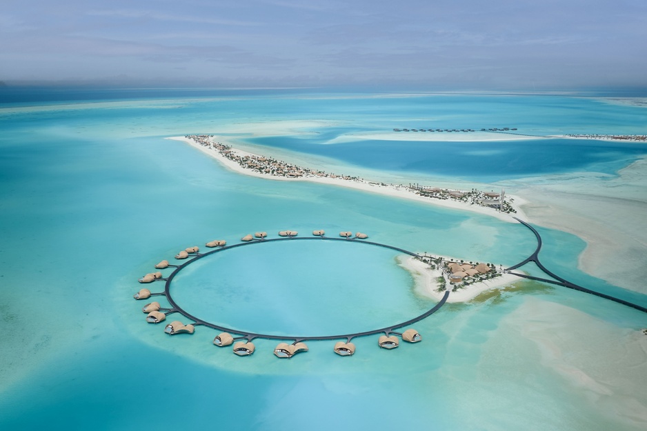 Nujuma Aerial Coral Ring View