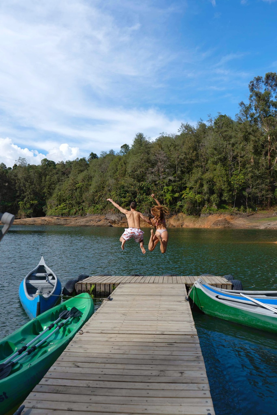 Levit Glamping Pier Jump into the Water