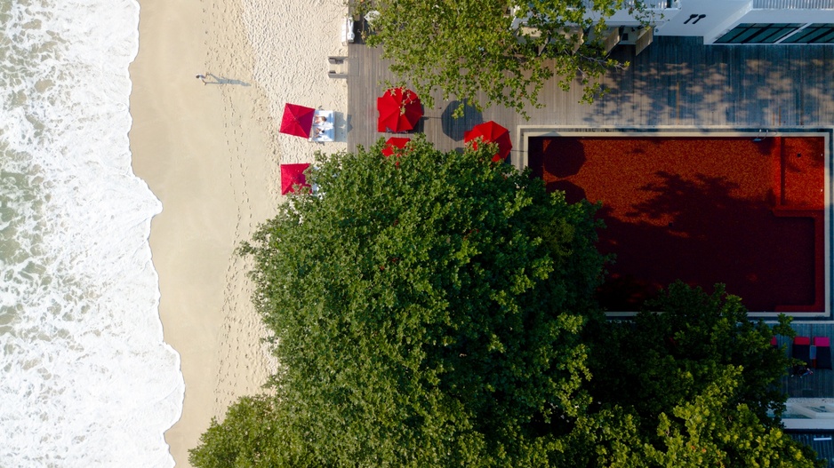 The Library Hotel Pool Aerial