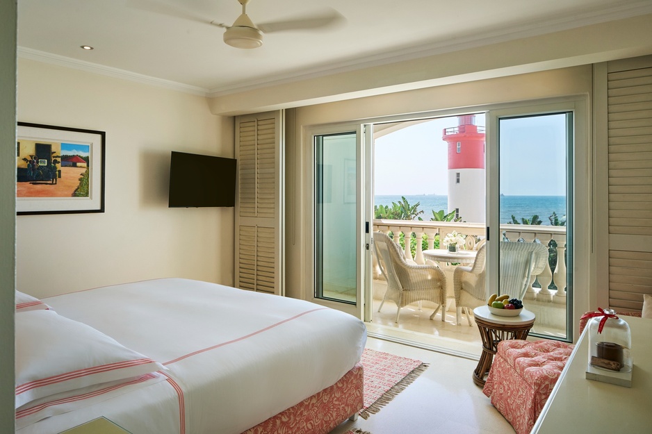 The Oyster Box Hotel - Luxury Sea Facing Room Bedroom