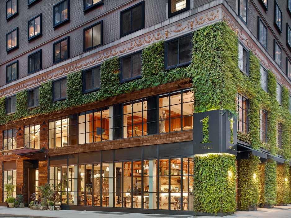 Plant-Filled Facade of the 1 Hotel Central Park Hotel
