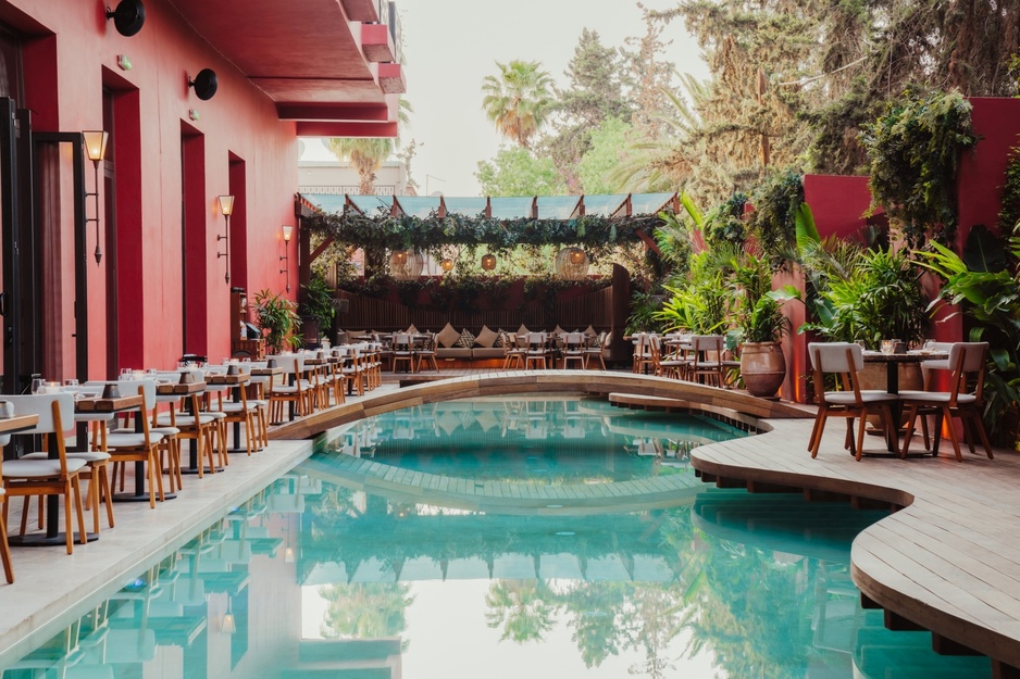 Nobu Marrakesh Restaurant's Terrace by the Pool