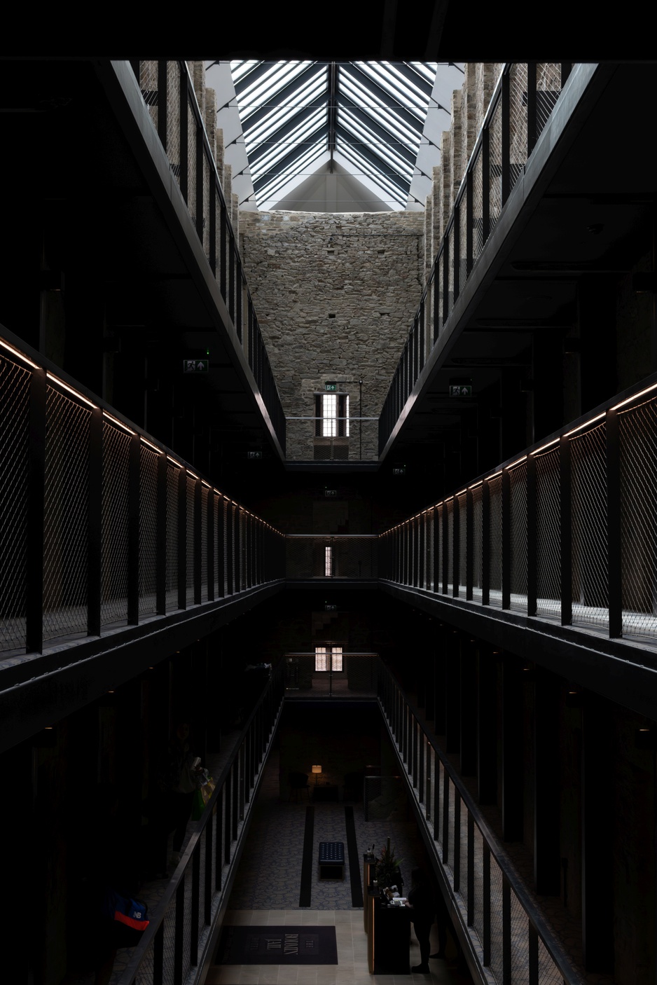 The Bodmin Jail Hotel Civil wing atrium