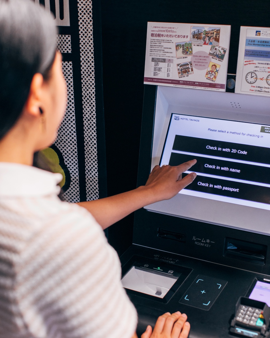 HOTEL TAVINOS Kyoto Hotel Check In Machine