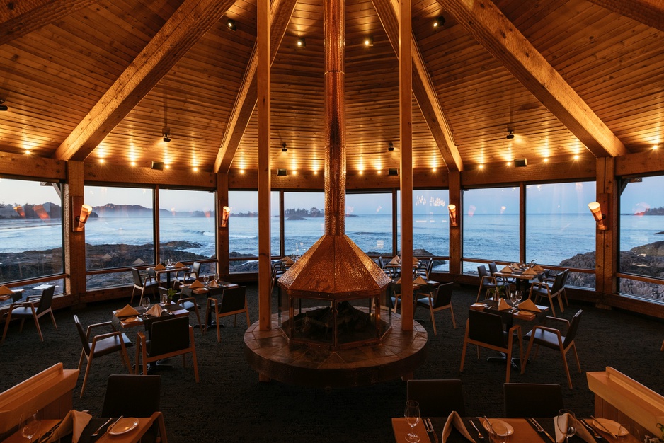 The Pointe Restaurant Interior in the Evening